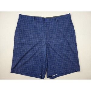 Nike Golf Tour Performance‎ Flat Front Golf Shorts Men's Size 40 Blue Plaid